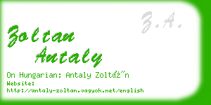 zoltan antaly business card